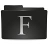 Folder Black Fonts Icon 96x96 png